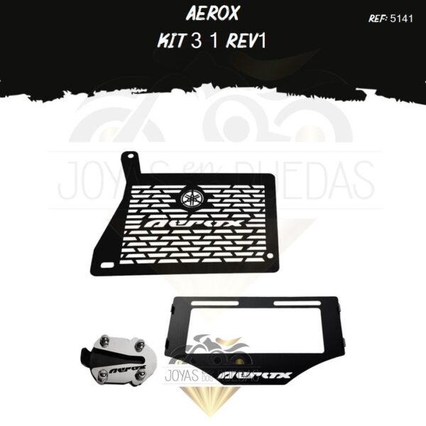 Aerox kit porta placa lujo pata gato radiador t19