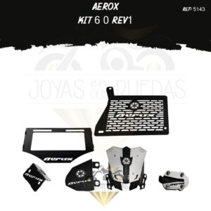 Aerox kit porta placa protector bomba delantera mordaza