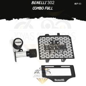 Benelli 302 kit porta placa protector radiador sliders