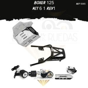 Boxer 125 kit protector exosto 3D lujo pata gato sliders