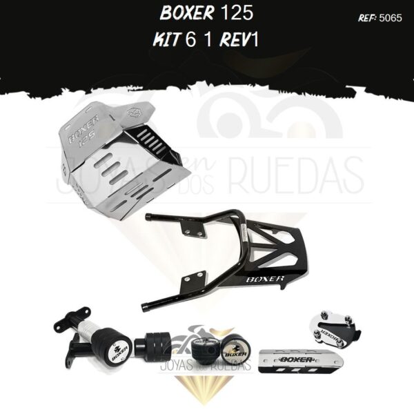 Boxer 125 kit protector exosto 3D lujo pata gato sliders