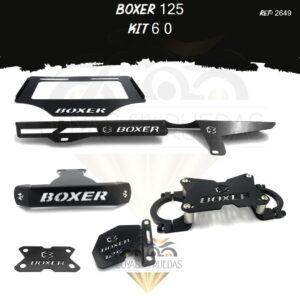 Boxer 125 kit barra estabilizadora guarda cadena frontal