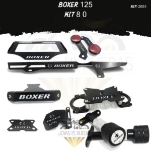 Boxer 125 kit porta placa acutrax p mordaza frontal