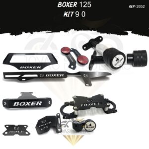 Boxer 125 kit acutrax p mordaza porta placa frontal