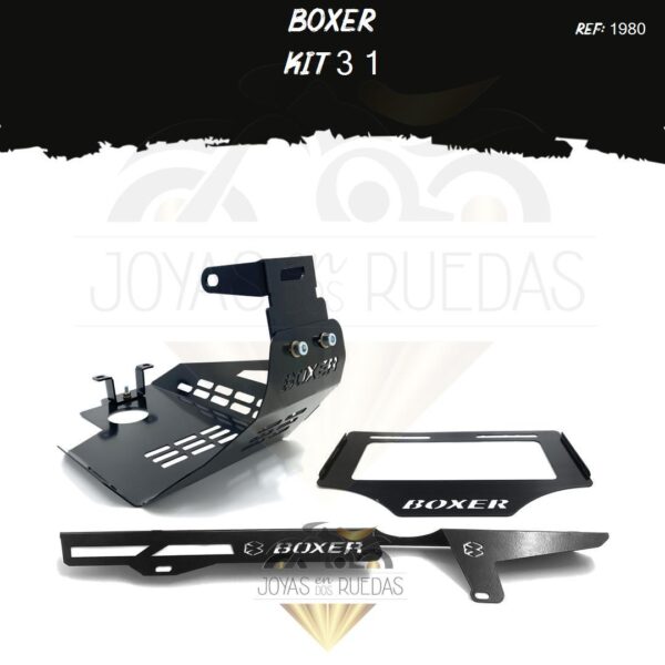 Boxer kit pechera quilla guarda cadena porta placa