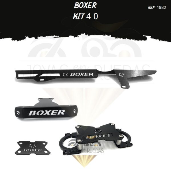 Boxer kit barra estabilizadora guarda cadena frontal