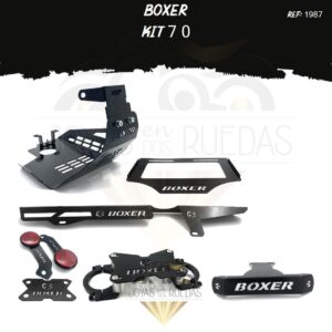 Boxer kit acutrax p frontal porta placa guarda cadena