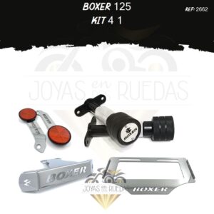 Boxer 125 kit porta placa frontal sliders tragaluz