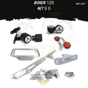 Boxer 125 kit mordaza frontal acutrax p guarda cadena