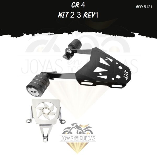 CR 4 kit tapa salida exosto parrilla sliders