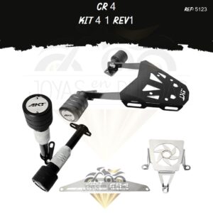 CR 4 kit sliders tapa salida exosto lamina lateral