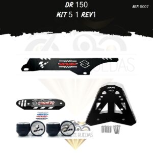 DR 150 kit protector exosto 3D Guarda cadena 3D