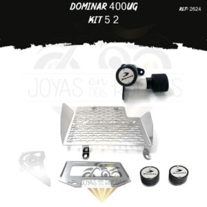 Dominar 400UG kit porta placa protector radiador sliders