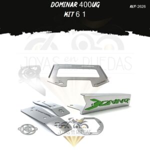 Dominar 400UG kit porta placa lujo tapa tanque
