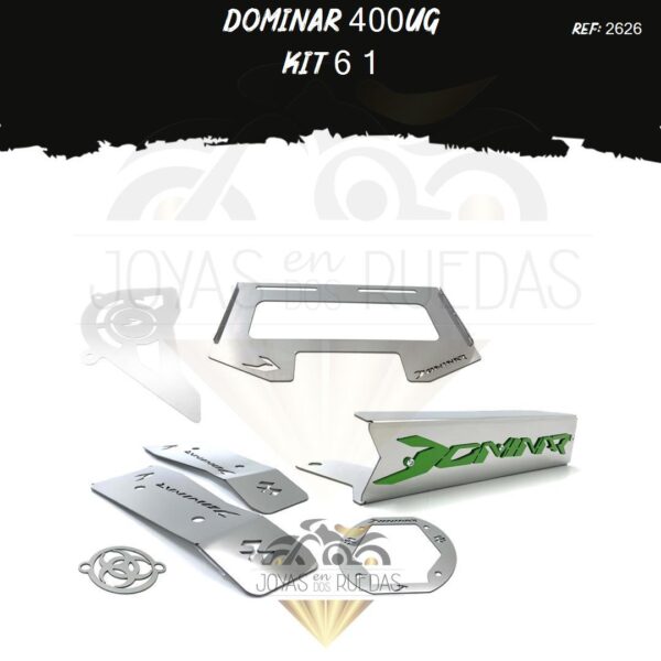 Dominar 400UG kit porta placa lujo tapa tanque
