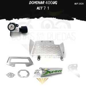 Dominar 400UG kit porta placa lujo tapa tanque