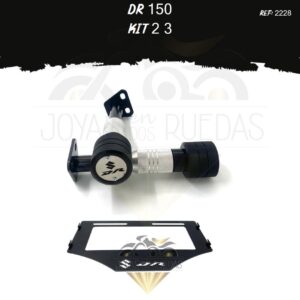 DR 150 kit porta placa sliders