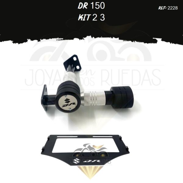 DR 150 kit porta placa sliders