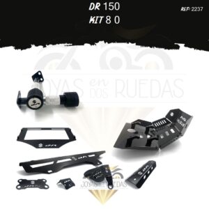 DR 150 kit porta placa protector bomba delantera