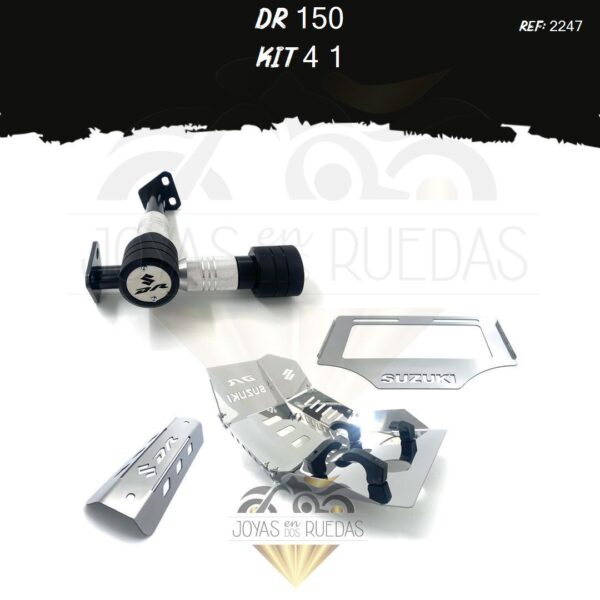 DR 150 kit pechera quilla sliders exosto porta placa