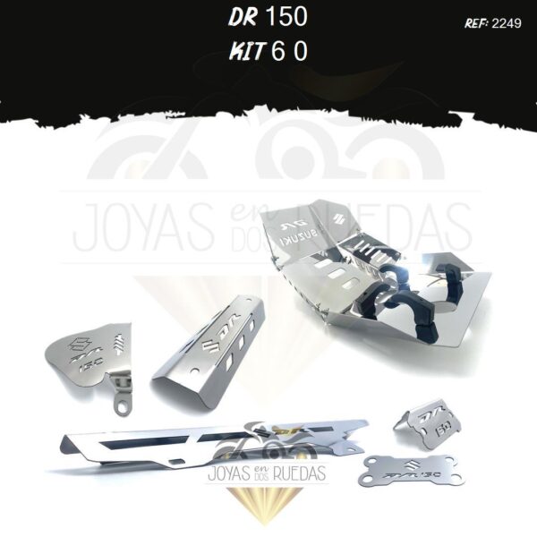 DR 150 kit pechera quilla guarda cadena mordaza exosto