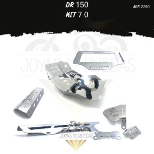 DR 150 kit pechera quilla guarda cadena mordaza exosto