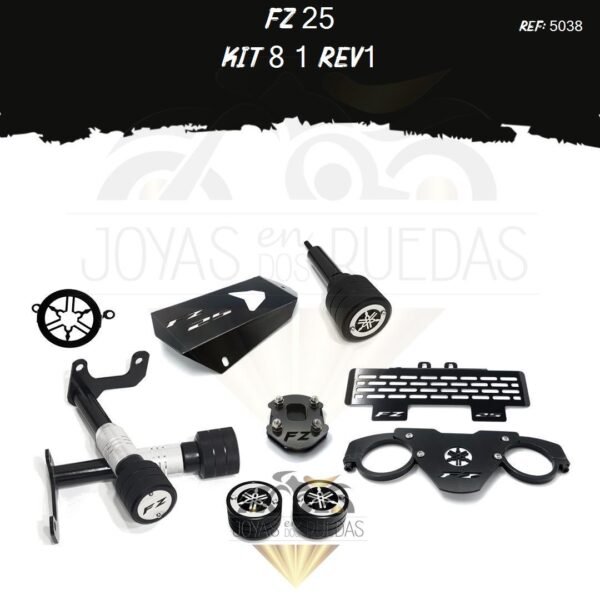 FZ 25 kit protector radiador lujo pata gato sliders