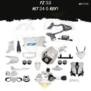 FZ 3.0 kit tapa salida exosto barra estabilizadora