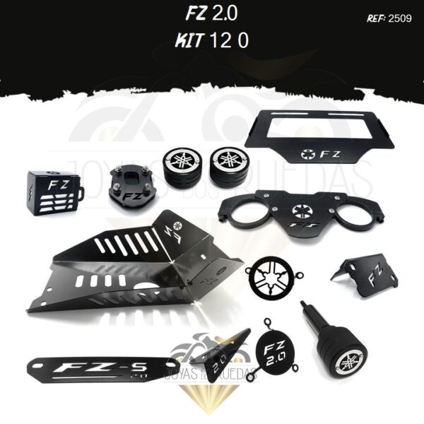 FZ 2.0 kit barra estabilizadora tapa salida exosto
