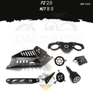 FZ 2.0 kit tapa salida exosto barra estabilizadora