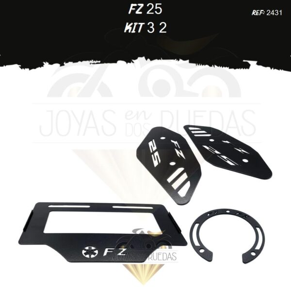 FZ 25 kit lujo tapa tanque posapie porta placa