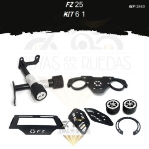 FZ 25 kit porta placa lujo tapa tanque sliders