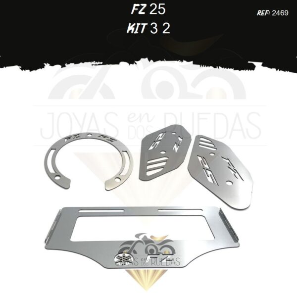 FZ 25 kit lujo tapa tanque posapie porta placa