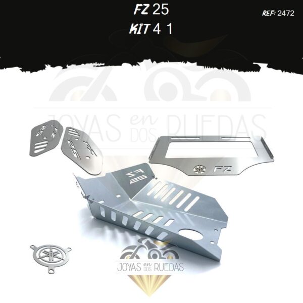 FZ 25 kit porta placa pechera quilla protector arranque