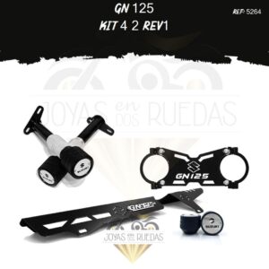 GN 125 kit protector exosto 4t 3D sliders