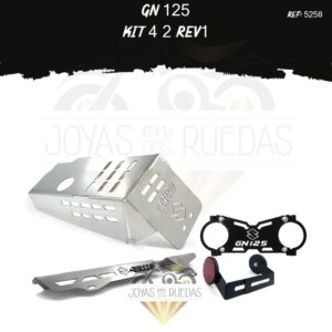 GN 125 kit protector exosto 4t 3D gorra 3d