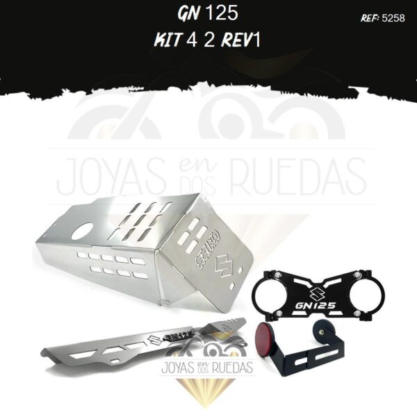GN 125 kit protector exosto 4t 3D gorra 3d