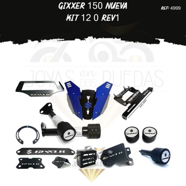 Gixxer 150 nueva kit fender 3d sliders lamina lateral