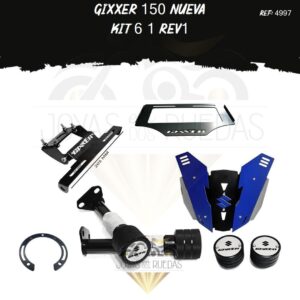 Gixxer 150 nueva kit lujo tapa tanque porta placa