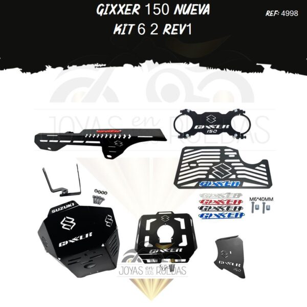 Gixxer 150 nueva kit pechera quilla protector piñon