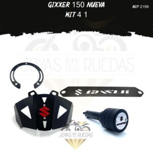 Gixxer 150 nueva kit slider exosto lamina lateral
