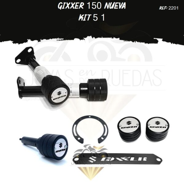 Gixxer 150 nueva kit Spools Sliders eje slider exosto