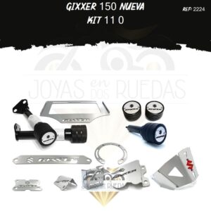 Gixxer 150 nueva kit sliders slider exosto