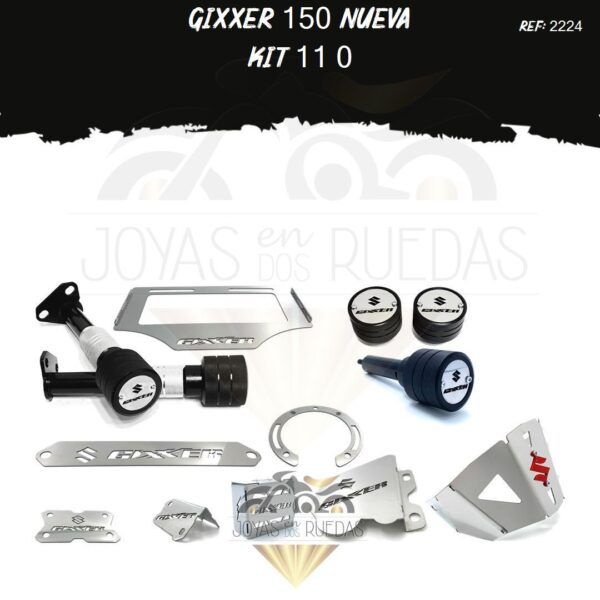 Gixxer 150 nueva kit sliders slider exosto