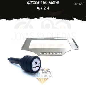 Gixxer 150 nueva kit slider exosto porta placa