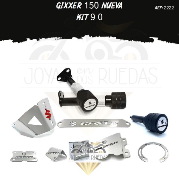 Gixxer 150 nueva kit lamina lateral sliders