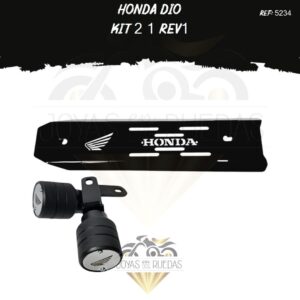 honda Dio kit protector exosto 5t 3D sliders trasero