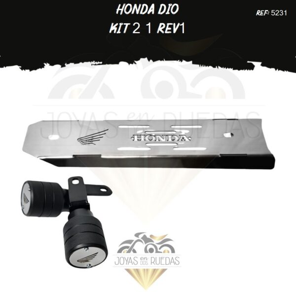 honda Dio kit protector exosto 5t sliders trasero