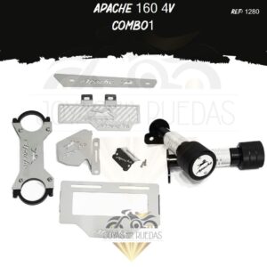 Apache 160 4V kit porta placa protector bomba delantera