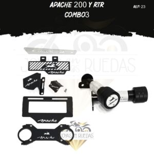 Apache 200 y RTR kit protector radiador lamina lateral